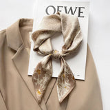 100% Silk Scarf Women Mulberry Luxury High Quality Square Fashion Print Hair Neckerchief Lady Shawl Wraps Hijab Bandana Scarves
