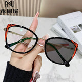 2025 new ultra-light glasses frame student anti-blue light glasses for women photochromic reading glasses