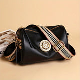 Genuine Leather Crossbody Bag, Stylish Black, Camel, Green Women's Trendy Handbag with Adjustable Strap, Waterproof