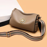 Genuine Leather Crossbody Bag, Stylish Black, Camel, Green Women's Trendy Handbag with Adjustable Strap, Waterproof