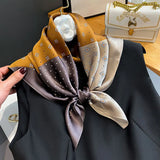 100% Silk Scarf Women Mulberry Luxury High Quality Square Fashion Print Hair Neckerchief Lady Shawl Wraps Hijab Bandana Scarves