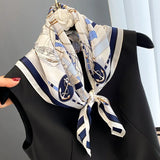 100% Silk Scarf Women Mulberry Luxury High Quality Square Fashion Print Hair Neckerchief Lady Shawl Wraps Hijab Bandana Scarves