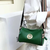 Genuine Leather Crossbody Bag, Stylish Black, Camel, Green Women's Trendy Handbag with Adjustable Strap, Waterproof