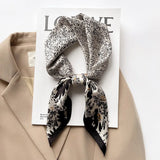 100% Silk Scarf Women Mulberry Luxury High Quality Square Fashion Print Hair Neckerchief Lady Shawl Wraps Hijab Bandana Scarves