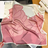 100% Silk Scarf Women Mulberry Luxury High Quality Square Fashion Print Hair Neckerchief Lady Shawl Wraps Hijab Bandana Scarves