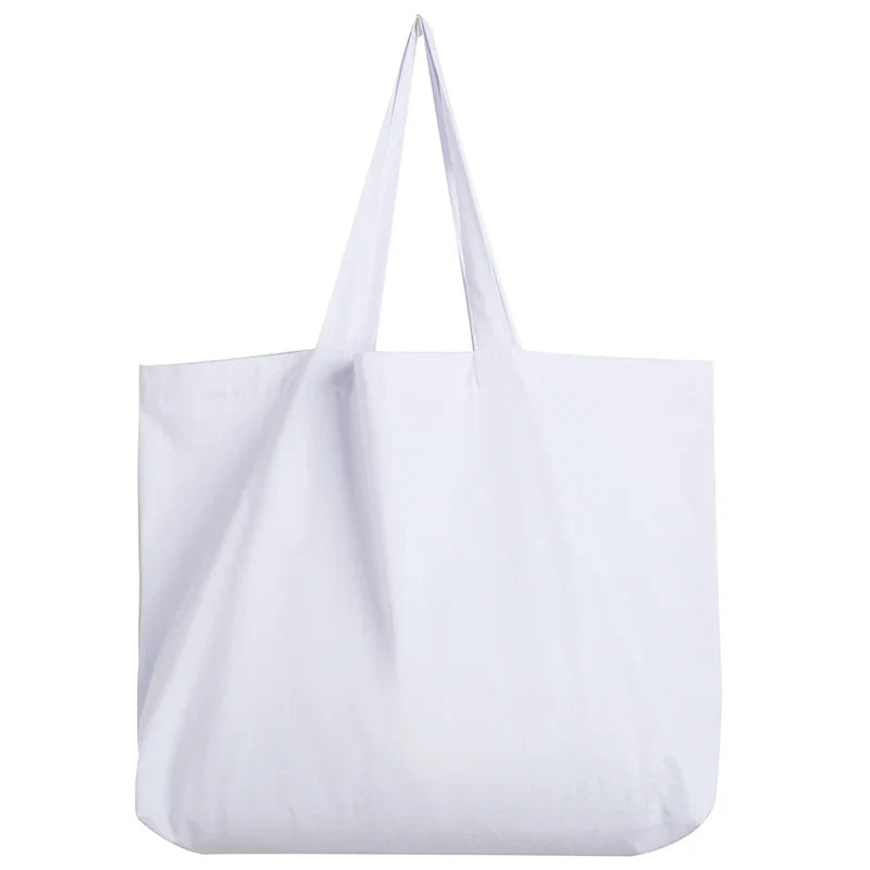 Large ECO Fashion Durable Women Student Cotton Linen Single Shoulder Bag Shopping Tote Flax Canvas Shopping Bags