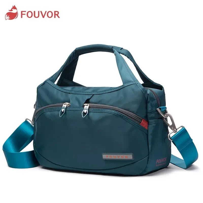 Fouvor Women's Nylon Bag 2025 New Fashion Large Capacity Shoulder Bags Oxford Handbag Ladies Casual Travel Canvas Tote 2587-10