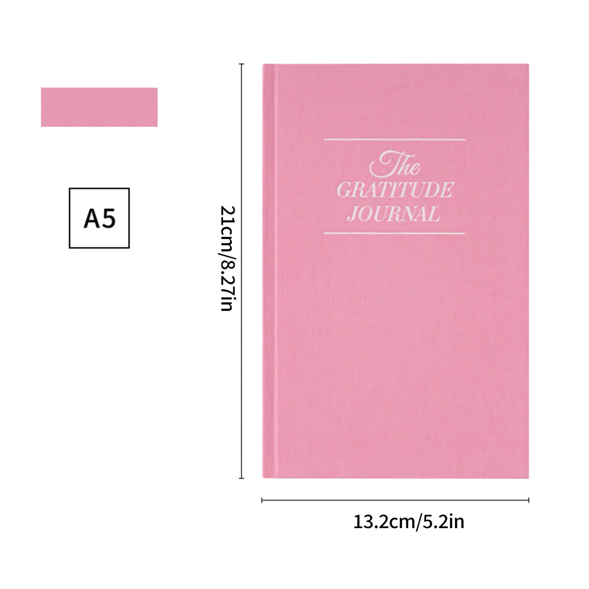 Gratitude Journal Goal Setting School Student Daily Diary Punching Schedule Guided Prompts for Reflection Anxiety Relief