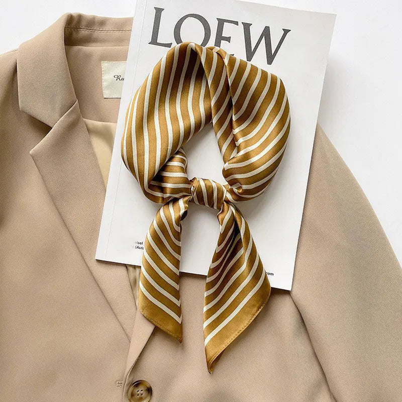 100% Silk Scarf Women Mulberry Luxury High Quality Square Fashion Print Hair Neckerchief Lady Shawl Wraps Hijab Bandana Scarves